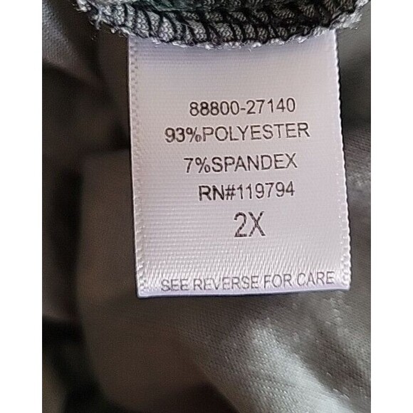 Live and Let Live Top Sz 2X Multicolor Velour Boho Lace Hem  3/4 Sleeve V-Neck - Picture 9 of 10